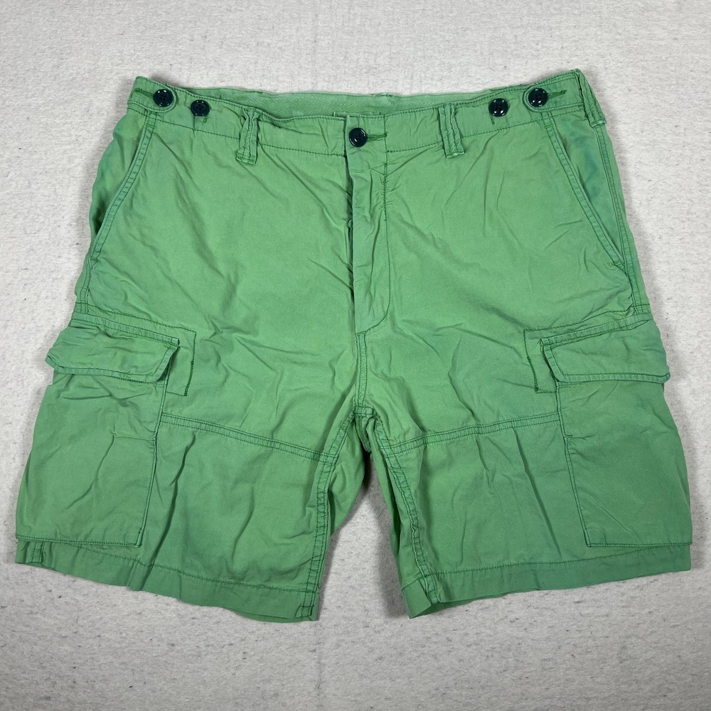 Polo Ralph Lauren Drill Khaki Shorts Men's 36 Green Side Tab‎ Military Utility - Picture 2 of 9